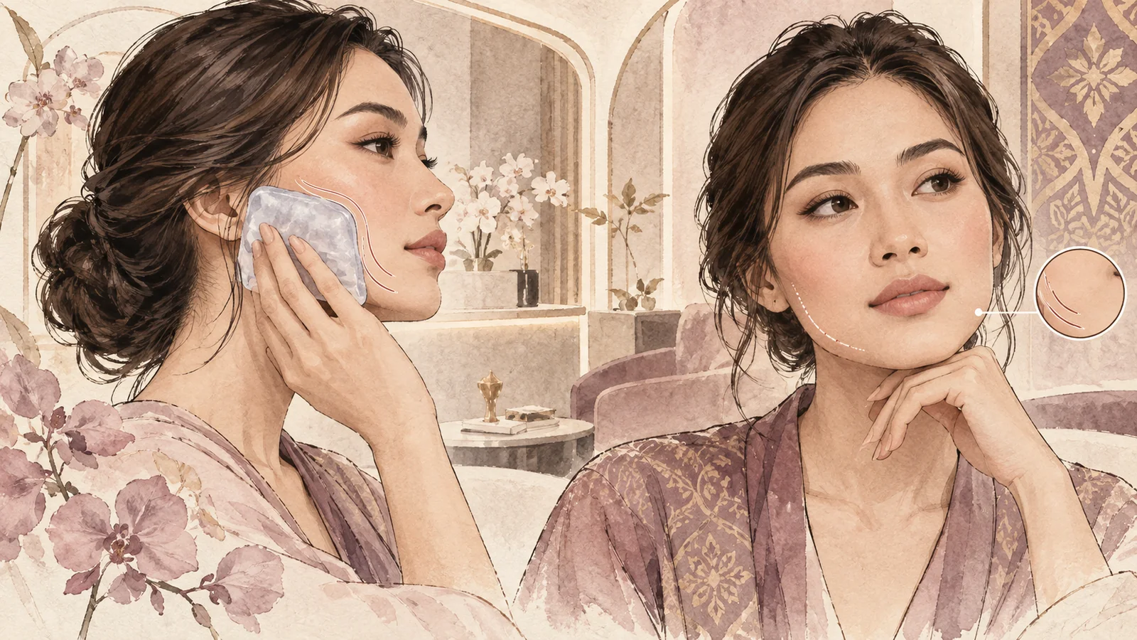 Illustration of dermal filler aftercare and swelling review