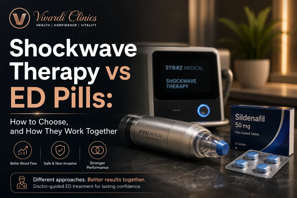 Shockwave Therapy vs ED Pills: How to Choose, and How They Work Together