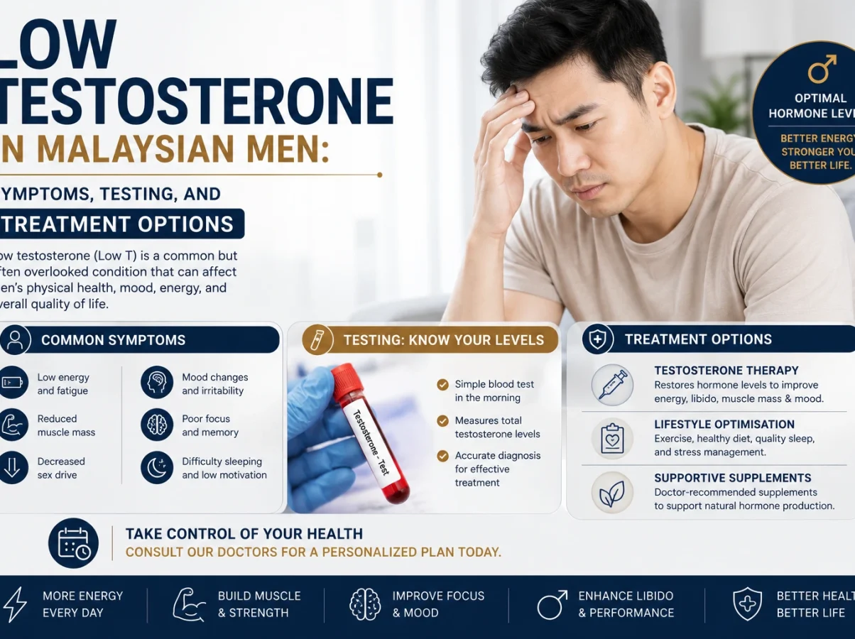 Low Testosterone in Malaysian Men Symptoms, Testing, and Treatment Options