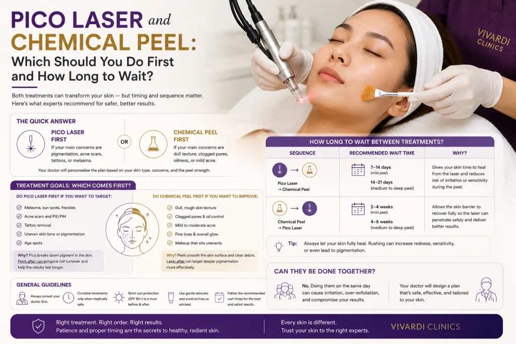 Pico Laser and Chemical Peel: Which Should You Do First and How Long to Wait?