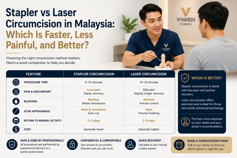 Stapler vs Laser Circumcision in Malaysia Which Is Faster, Less Painful, and Better