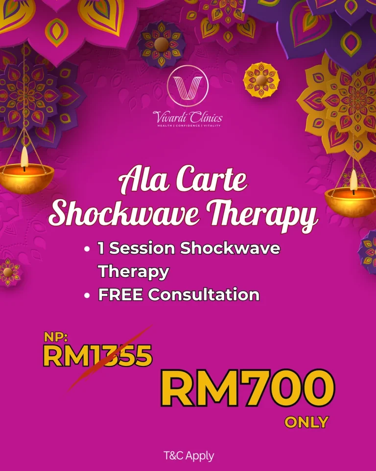Deepavali ala carte shockwave therapy at Vivardi Clinics: 1 session and free consultation