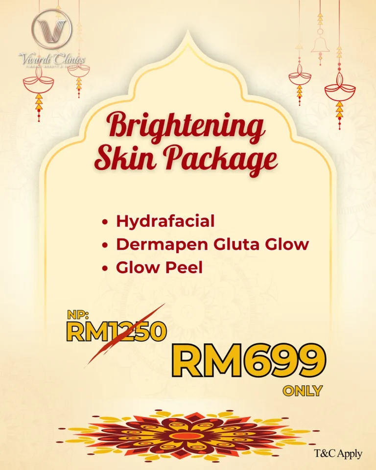 Deepavali Brightening Skin Package at Vivardi Clinics: Hydrafacial, Dermapen Gluta Glow and Glow Peel