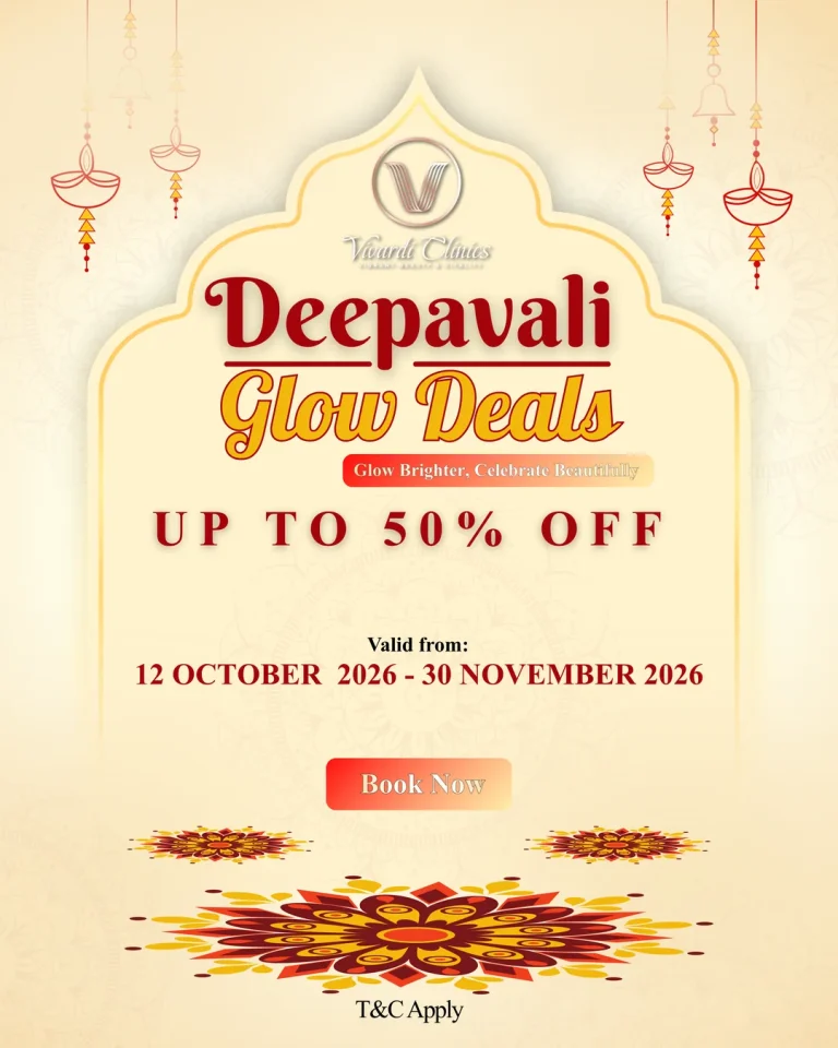 Vivardi Clinics Deepavali Glow Deals aesthetic offers, up to 50% off, 12 October to 30 November 2026