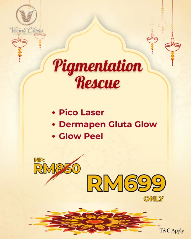 Deepavali Pigmentation Rescue Package at Vivardi Clinics: Pico Laser, Dermapen Gluta Glow and Glow Peel