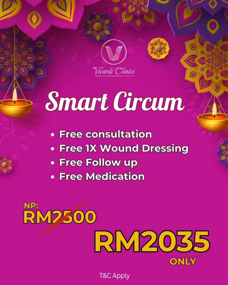 Deepavali Smart Circum package at Vivardi Clinics: free consultation, wound dressing, follow-up and medication