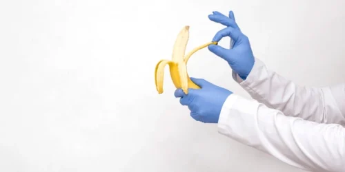 Dotkor holds banana his hands peels 600nw