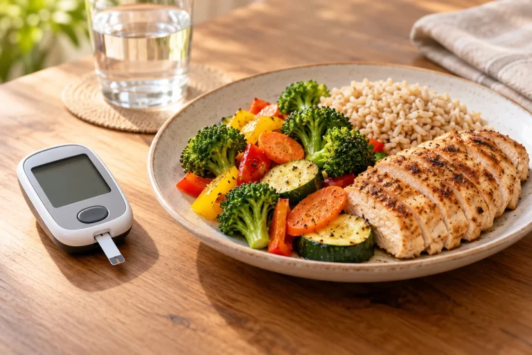 Glucometer healthy meal