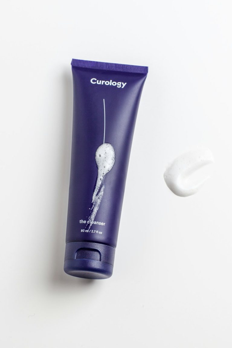 Close up facial skin pores sebum