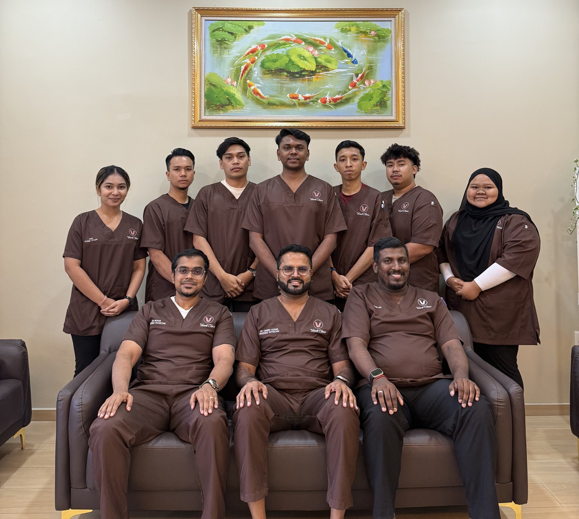 The friendly Vivardi Clinic team in Rawang, Selangor